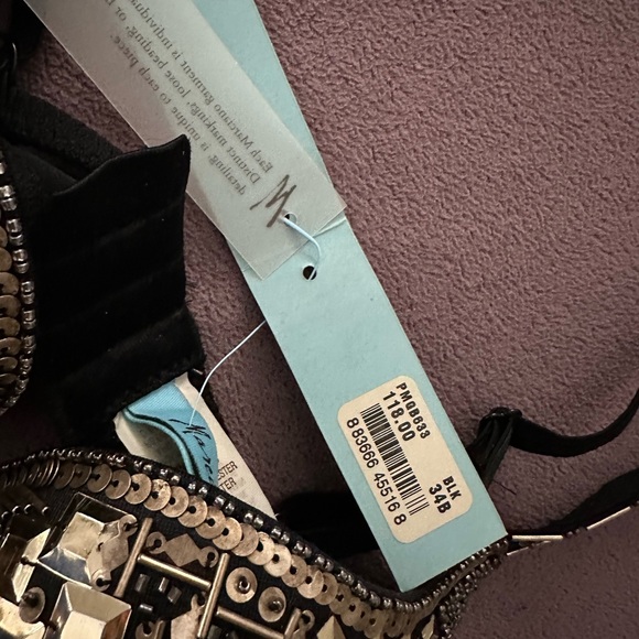 Marciano Gold Bling Embellished Bra 34B - Picture 4 of 4